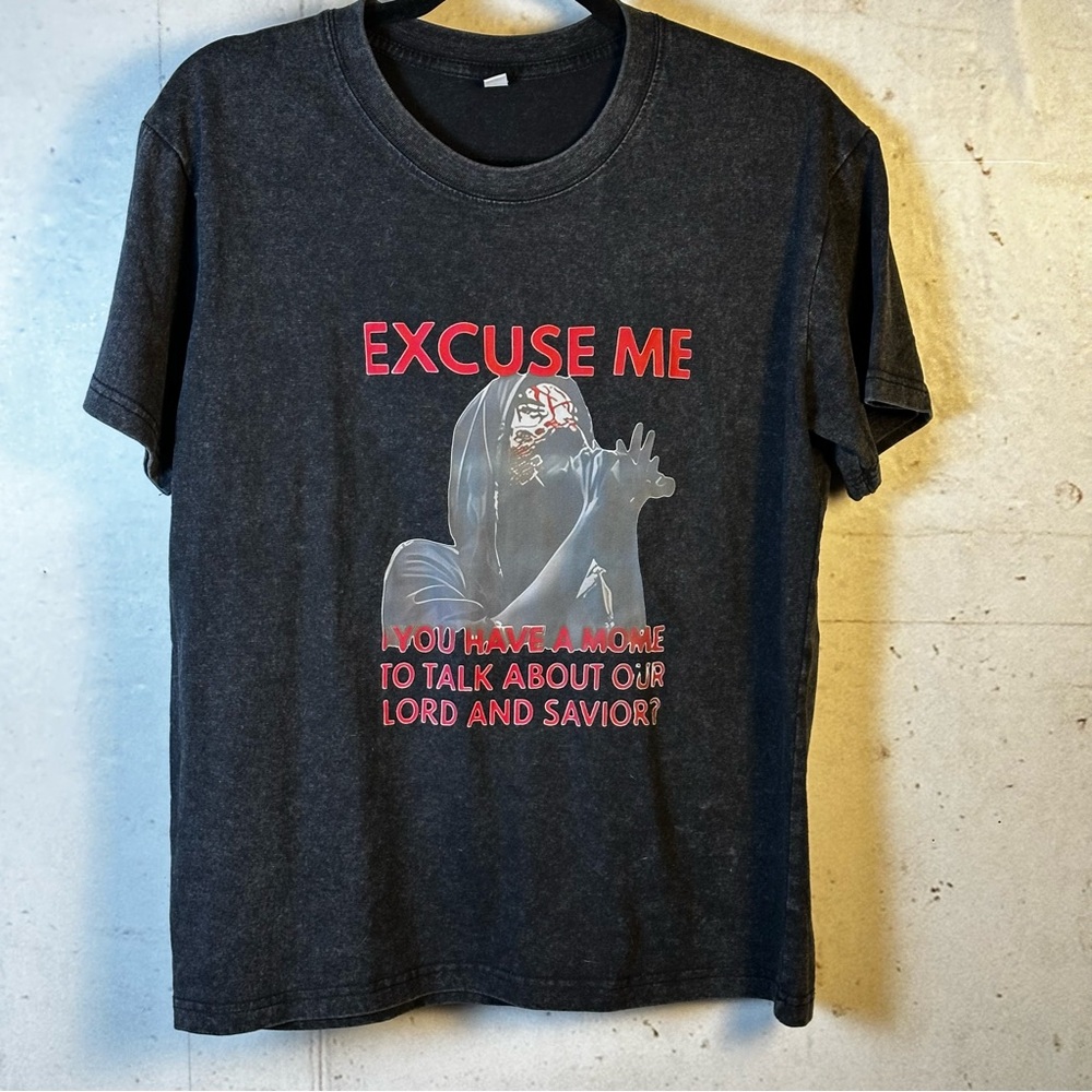 Sleep Token slate grey funny lord and‎ savior parody shirt size S NWOT